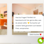 Foto Chatbot auf der Website Hotel Luise